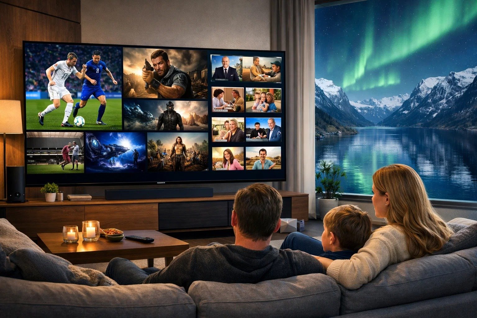 IPTV i Norge med 4K streaming på Smart TV i moderne norsk stue