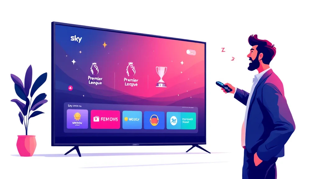 IPTV subscription UK showing Sky Sports and Premier League channels on smart TV